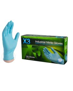 AMMEX® - Industrial Nitrile Disposable Gloves, 3 mil, Latex Free, Powder Free, Textured, Non-Sterile (Case of  1000 Gloves)