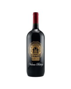 Etched Magnum Cabernet/ Merlot Red Wine with 2 Color Fill
