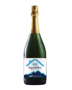 Labeled CA Champagne Sparkling Wine with Full Color Custom Label