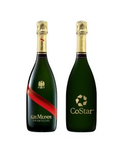 Etched Mumm Brut Grand Cordon with 1 Color Fill