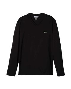 Lacoste Men's Pima V-Neck Long-Sleeve T-Shirt