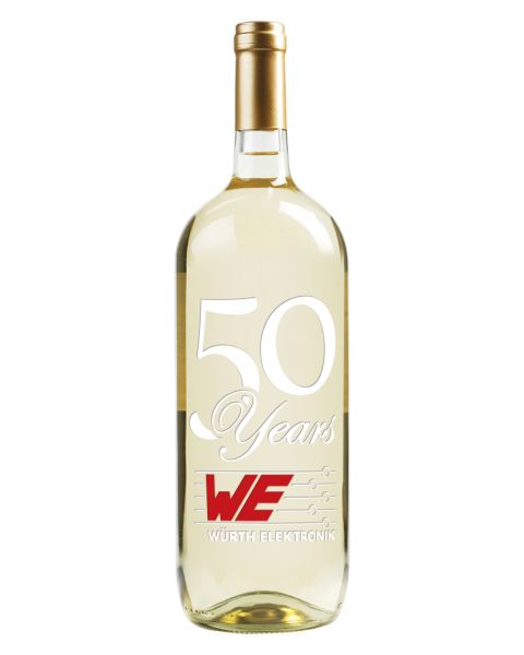 Etched Chardonnay White Wine 1.5L with 2 Color Fill