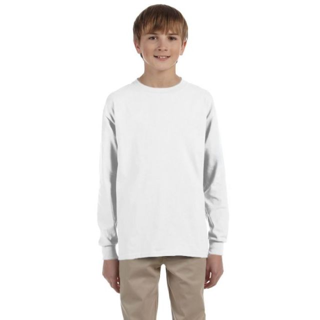 Personalize Gildan Youth Ultra Cotton Long-Sleeve Tee or Similar Quality